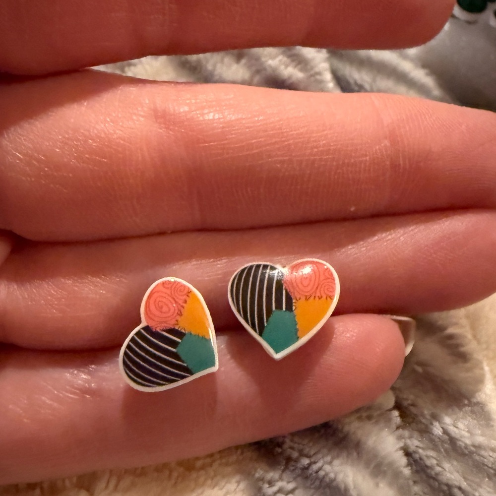 Colorful sally Heart Earrings